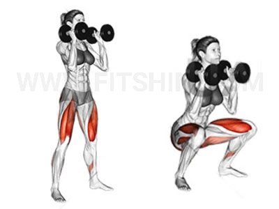 اسکوات دمبل پرشی