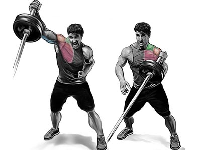پرس سرشانه لندماین تک دست ایستاده